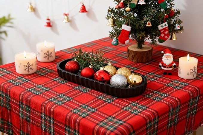 Bathroom Tray Black Countertop, Resin Bathroom Vanity Tray for Toilet Bathroom Organizer for Perfume, Makeup, Jewelry, Candle, Key Ring Décor Bathroom Accessories Vanity Storage