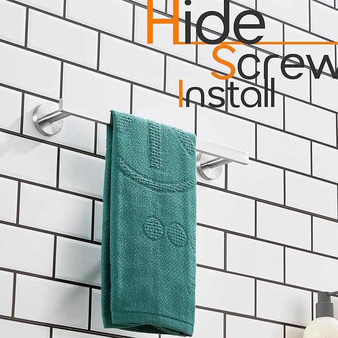 16 Inch Bathroom Towel Bar Bath Towel Rack Kitchen Towel Holder Towel Hanger Wall Mounted SUS304 Stainless Steel Brushed Nickel AN4001BR-L16