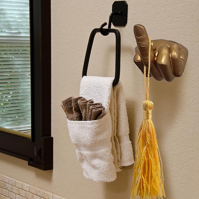 Middle Finger Toilet Paper Holder, Fun Wall Mount Toilet Paper Holder Key Holder, Jewelry Storage Fun Statues Sculptures, Bathroom Toilet Tissue Roll Paper Storage Holder