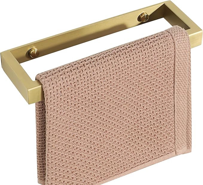 Alise Bath Towel Bar,Wall Mount Towel Holder Towel Rack Towel Hanger for Bathroom Lavatory,8 Inch SUS304 Stainless Steel Towel Rail,Brushed Gold,GJF020-G