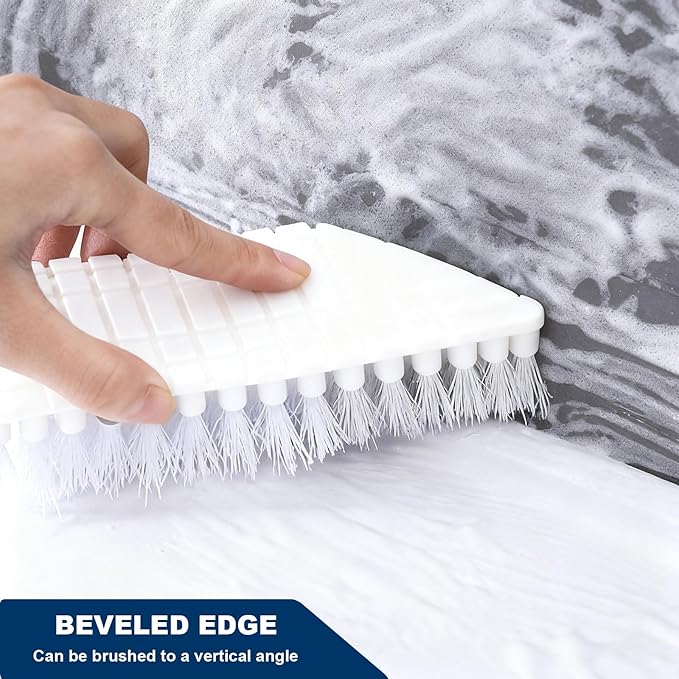 Kitchen Sink Brush, V Shape Corner Cleaning Brush Set, Bendable Potato Vegetable Scrubber Brush with Medium Bristle, Hand Scrubber for Sink, Toilet, Tile, Floor, Bathroom (1 Pc)
