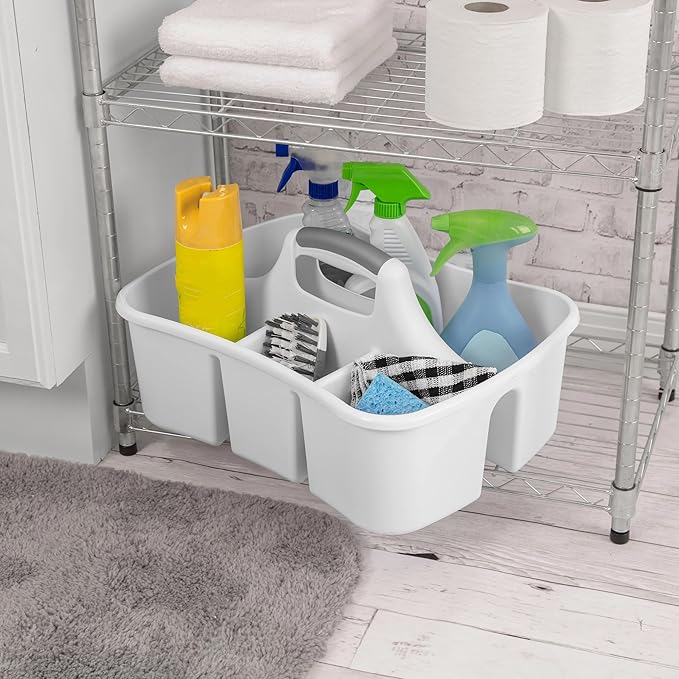Caddy, Easy Carry, Handy Plastic Utility Storage, White