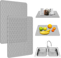 Yolife 2 Pack Kitchen Sink Mats,15.8inch x 12inch PVC Sink Protector Mat for Stainless Steel, Sink Drainer Mat Dish Drying Mat Protector Prevents Scratches,Dishes and Glassware