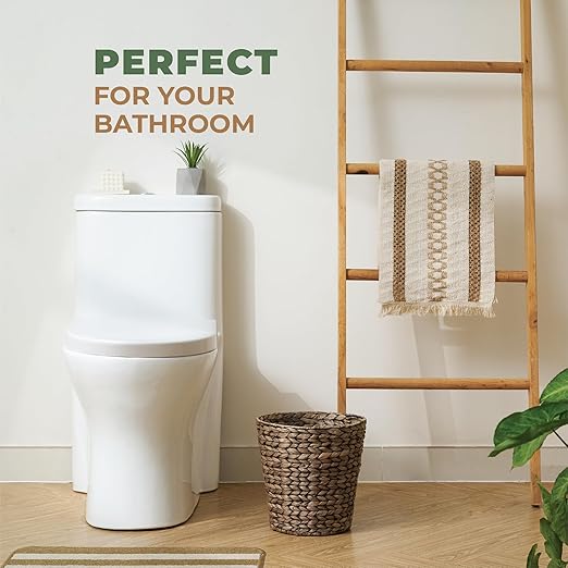 2-Pack Black Wicker Trash Cans