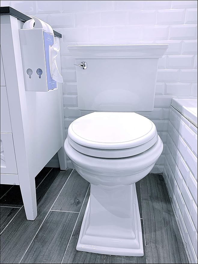 Toilet Paper Holder With 4-Ply Soft Toilet Paper - Portable Tissue Holder Installs Easily & Keeps Soft Toilet Paper Organized & Accessible - Toilet Holders Designed for Travel Trailers Campers Marine