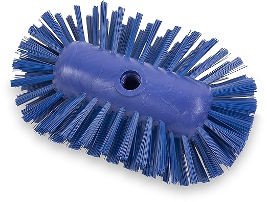 SPARTA Tank and Kettle Scrub Brush Heavy-Duty Tile Brush, Color-Coded and Handle Compatible (Sold Separately) for Optimal Access In Spacious Containers, Plastic, 5.5 X 9.5 Inches, Blue, (Pack of 2)