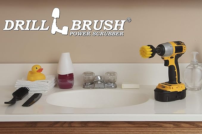 Bathroom Cleaning Brush - Shower Drill Cleaning Brush - Grout and Tile Cleaning Brush - Bathtub Cleaning Brush - Power Cleaning Brush - Shower Scrub Brush - Drill Cleaning Scrubber Brush Kit for Home