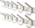 WEBI 2 Packs, Heavy Duty Stainless Steel 304 Hook Rail Coat Rack, Satin Finish, Great Home Storage & Organization for Bedroom, Bathroom, Foyers, Hallways