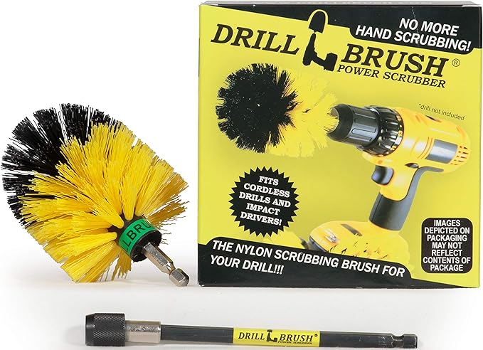 Drillbrush Mini Size Original Tub and Tile Power Scrubber with Extension