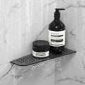 Corner Shower Shelf 12" Matte Black 304 Stainless Steel Quadrilateral Corner Shelf Heavy Duty Recessed Bathroom Black Shelf No Drilling Needed
