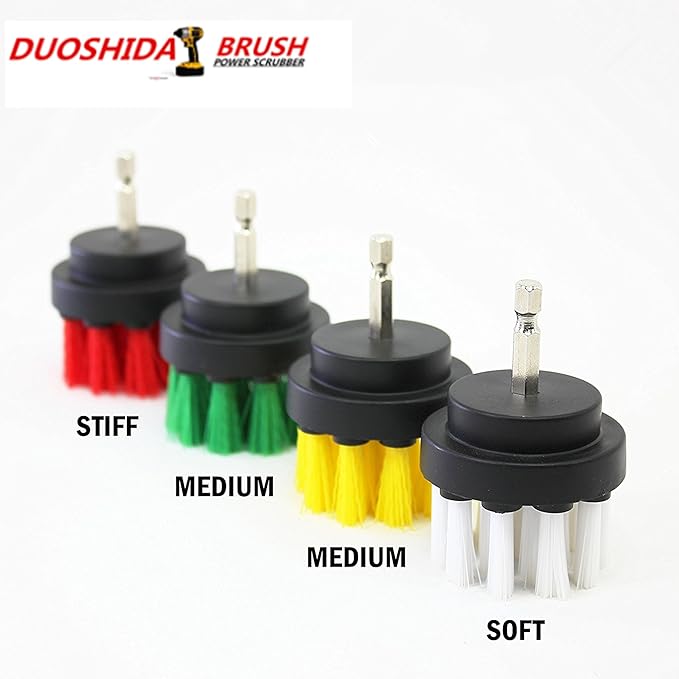 New Quick Change Shaft Shower, Tub, and Tile Power Scrubber Brush by DUOSHIDA