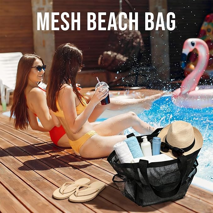 Mesh Shower Caddy Portable, Shower Tote Bag for Dorm Room Essentials, 8 Pockets Large Shower Basket for College Gym Beach Camping (1, Green)