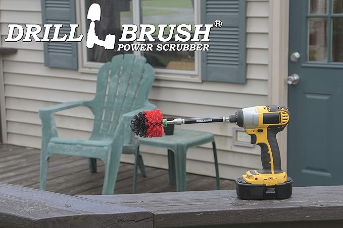 Mini Size Original Drillbrush Garage and Shop Brush with Extension