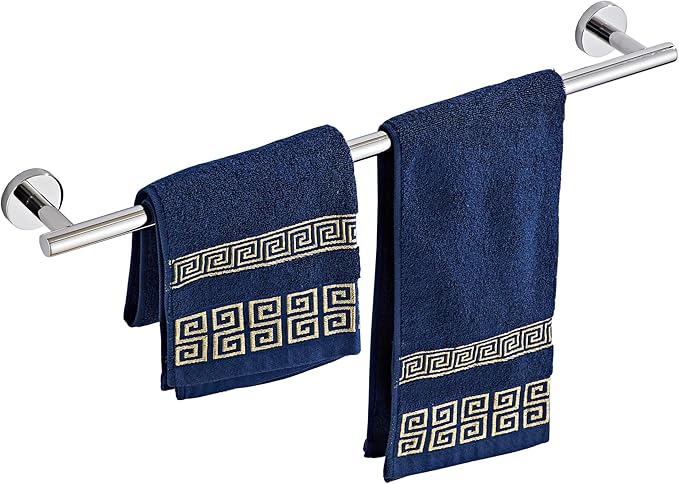 Bathroom Towel Bar, 24-Inch Towel Rack for Bathroom Wall Mounted, Chrome Thicken SUS304 Stainless Steel Towel Rod Modern Home Decor(Total Length 26-Inch)