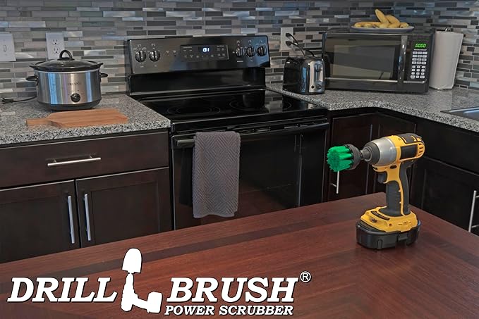 Small Diameter All Purpose Power Scrub and Cleaning Brush Automotive Home Garage and Boat Cleaning