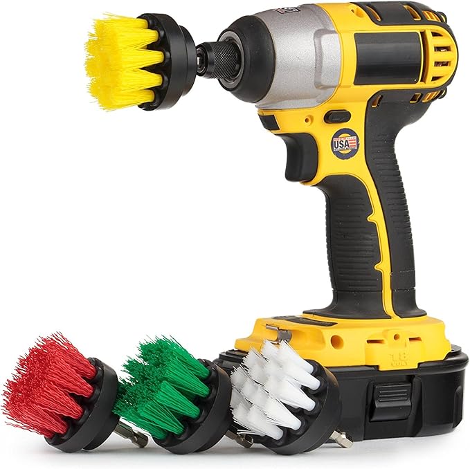 New Quick Change Shaft Shower, Tub, and Tile Power Scrubber Brush by DUOSHIDA