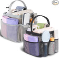 EUDELE 2 Pack Mesh Shower Caddy Portable for College Dorm Room Essentials, Shower Caddy Dorm with 8-Pocket Large Capacity,Shower Bag for Beach,Swimming,Gym