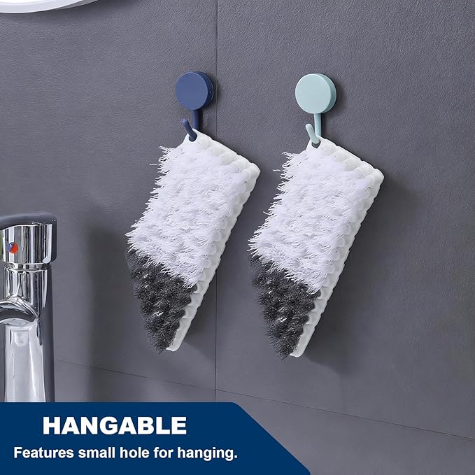 Kitchen Sink Brush, V Shape Corner Cleaning Brush Set, Bendable Potato Vegetable Scrubber Brush with Medium Bristle, Hand Scrubber for Sink, Toilet, Tile, Floor, Bathroom (Set of 2)