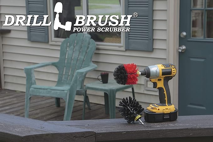 Original Drillbrush Power Scrubber Two Brush Kit in Stiff and Ultra Stiff