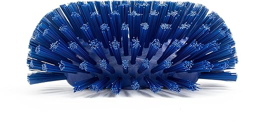 SPARTA Tank and Kettle Scrub Brush Heavy-Duty Tile Brush, Color-Coded and Handle Compatible (Sold Separately) for Optimal Access In Spacious Containers, Plastic, 5.5 X 9.5 Inches, Blue