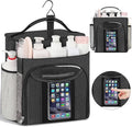 Attmu Mesh Shower Caddy Portable for Dorm College Essentials, Large Capacity Separate Compartment Hanging Toiletry Bag for College Student Camping Gym Travel Essentials (Black)