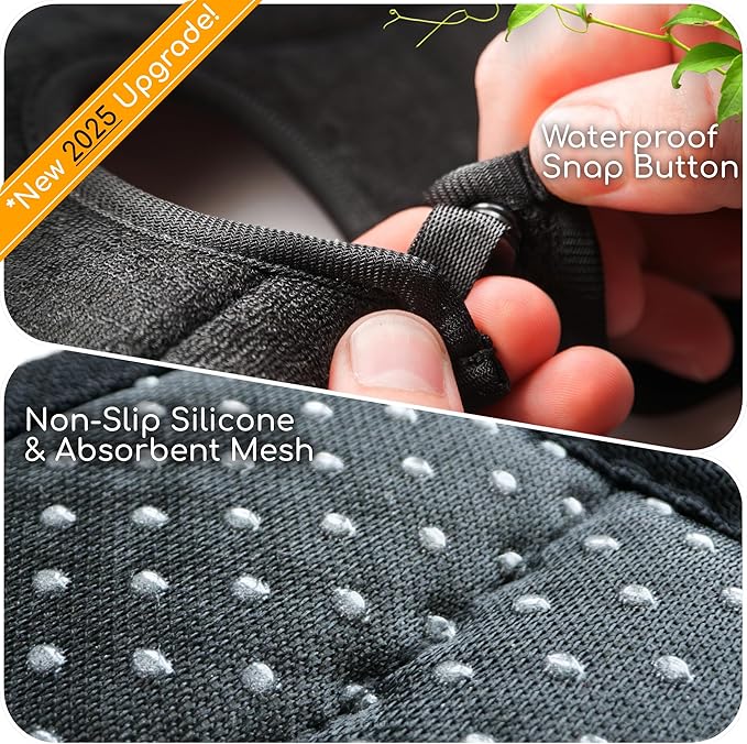 The Original Ternal Sinkmat Drip Catcher & Splash Guard, Faucet Mat for Sinks – Absorbent Microfiber, Machine Washable Counter Protector & Drying Mat for Kitchen, Bathroom or RV [Black, 15in, 1 Pack]