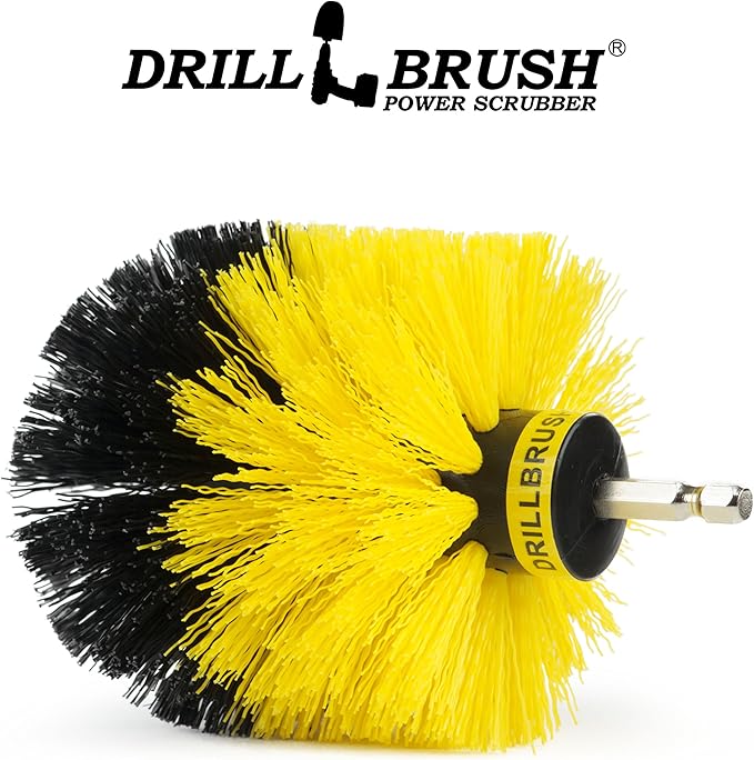 Drill Brush - Bathroom Cleaning Accessories - Shower Cleaner Brush - Scrub Brush - Bath Mat - Bathtub Brush - Sink Brush - Toilet Scrubbing Brush - Tile Flooring Cleaner - Grout Cleaner Brush for Home