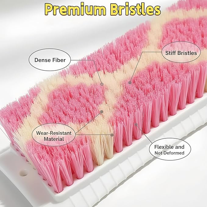 Scrub Brush for Cleaning Scrubbing Brush with Stiff Bristle Multi-Purpose Heavy Duty Scrub Brushes,4 Pack Deep Cleaning Brushes for Bathroom, Floor, Shower, Carpet, Bathtub, Sink Outdoor, Multi-Color