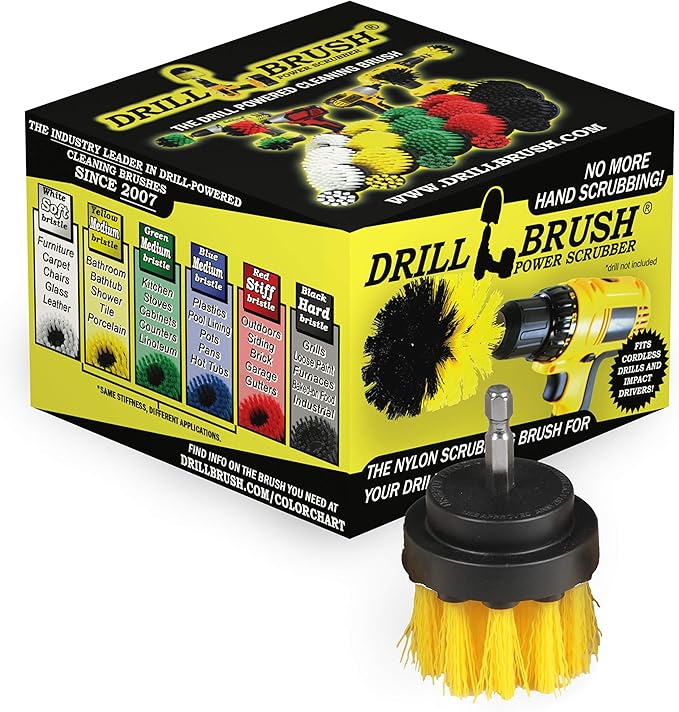 Bathroom Cleaning Brush - Shower Drill Cleaning Brush - Grout and Tile Cleaning Brush - Bathtub Cleaning Brush - Power Cleaning Brush - Shower Scrub Brush - Drill Cleaning Scrubber Brush Kit for Home