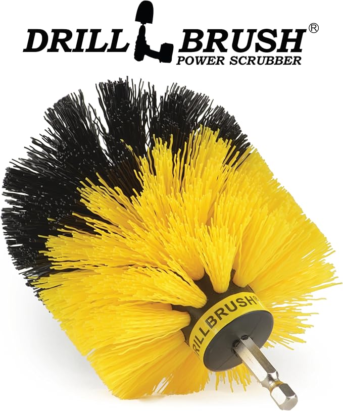 Drill Brush - The Original Drillbrush Power Scrubber - Bathroom Accessories - Shower Cleaner - Scrub Brush - Bath Mat - Shower Curtain - Bathtub - Sink - Toilet - Bidet - Flooring - Grout Cleaner