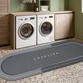 Rubber Bath mats Quick-Drying Non-Slip Bathroom mat Super Absorbent Bath mat Instant Dry Bath mat, Bathroom Rug in Front of The Kitchen Sink, Shower Room, Bathtub, Oval(Dark Grey+17x59in)