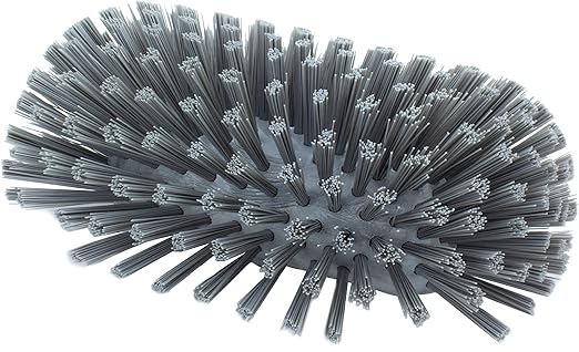 SPARTA Tank and Kettle Scrub Brush Heavy-Duty Tile Brush, Color-Coded and Handle Compatible (Sold Separately) for Optimal Access In Spacious Containers, Plastic, 5.5 X 9.5 Inches, Gray, (Pack of 2)