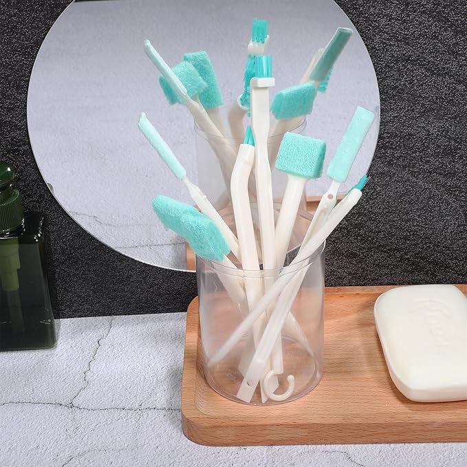 Small Cleaning Brush Set for Household Cleaning 8pcs Crevice and Groove Brushes with Stiff Bristles Water Bottle Grout Cleaner Tools for Kitchen and Bathroom