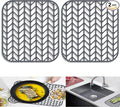 AWOKE Sink Protectors for Kitchen Sink - 12.25" x 11.5" Sink Mat - Heat-resistant Easy-clean Silicone Sink Mat - for Protection of Stainless Steel Sink Pack of 2