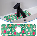 Ginger Man Faucet Mat for Kitchen Sink Snow Man Plaid Pattern, Soft Diatom Mud Material, Strong Water Absorption, Non-slip, Easy to Clean for Bathroom, Kitchen 15"X5.5"