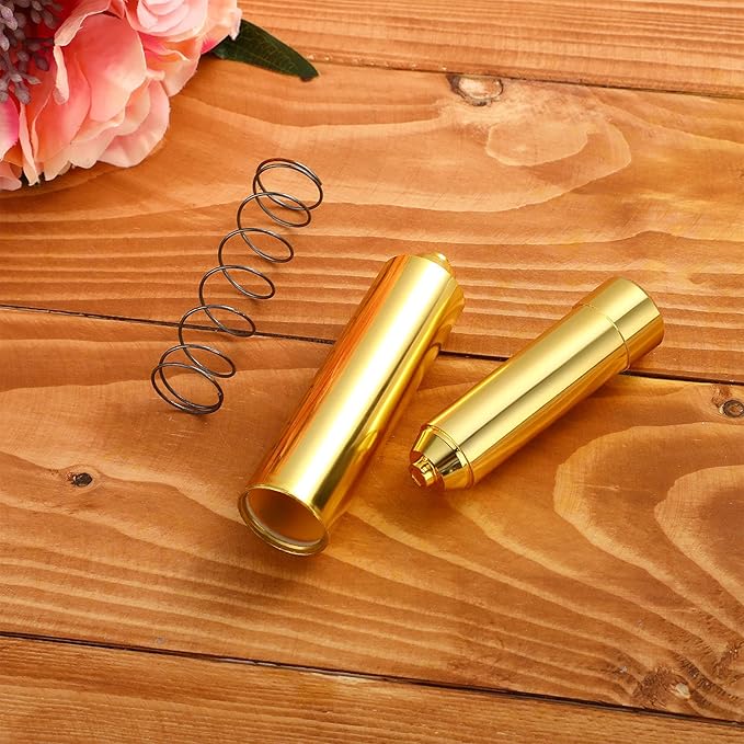 Shappy 4 Pcs Universal Toilet Paper Holder Replacement Rod Spring Loaded Plastic Retractable Paper Replacement Rod Toilet Tissue Roll Holder Insert for Bathroom Home Fixture Accessories (Gold)
