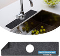 Drymate Faucet Splash Guard Mat for Kitchen & Bathroom Sink, Thin Countertop Drip Protector Drying Pad, Absorbent, Waterproof, Washable (USA Made) (18" W x 4.33" L x 0.13" H With Pre-Cut 2.5" Hole)