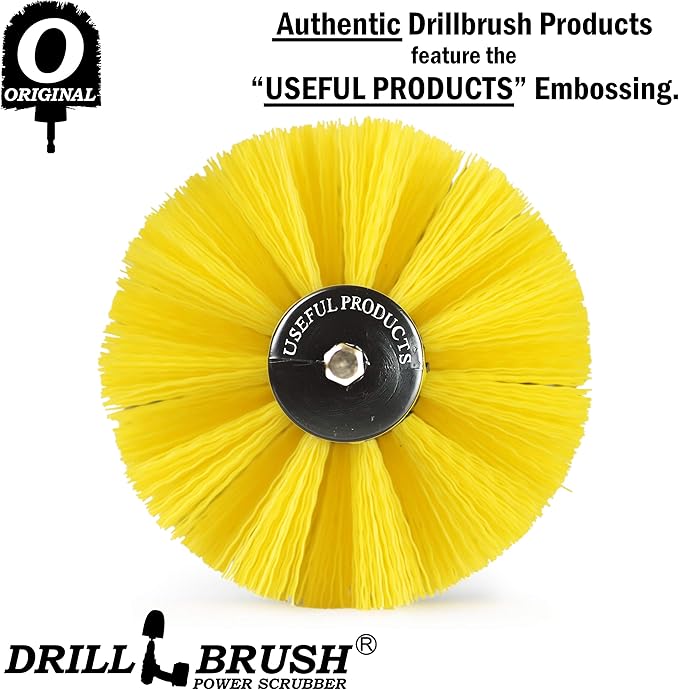 Drill Brush - Bathroom Cleaning Accessories - Shower Cleaner Brush - Scrub Brush - Bath Mat - Bathtub Brush - Sink Brush - Toilet Scrubbing Brush - Tile Flooring Cleaner - Grout Cleaner Brush for Home