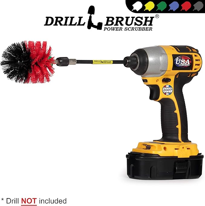 Mini Size Original Drillbrush Garage and Shop Brush with Extension