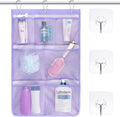 F-color Cruise Essentials 2026 - Mesh Shower Organizer Hanging with 7 Pockets for RV Gym Camping, Quick-Dry Portable Toiletry Bag with Metal Hooks for Bathroom Travel Toiletries