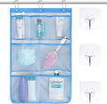 F-color Cruise Essentials 2026 - Mesh Shower Organizer Hanging with 7 Pockets for RV Gym Camping, Quick-Dry Portable Toiletry Bag with Metal Hooks for Bathroom Travel Toiletries