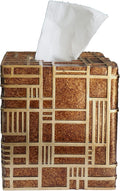 Hymmah Modern Square Tissue Box Cover Holder,Bathroom Accessories Decor Unique Design Tissue Box Cover for Bathroom Vanity Counter Tops Also Great for Bedrooms and Living Rooms