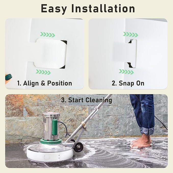 96" Splash Guard for Floor Scrubbers, Universal Scrubber Splash Guards, Adjustable Design Fits Various Machines with Slots, Protects Walls from Water & Chemicals during Scrubbing Stripping (1)