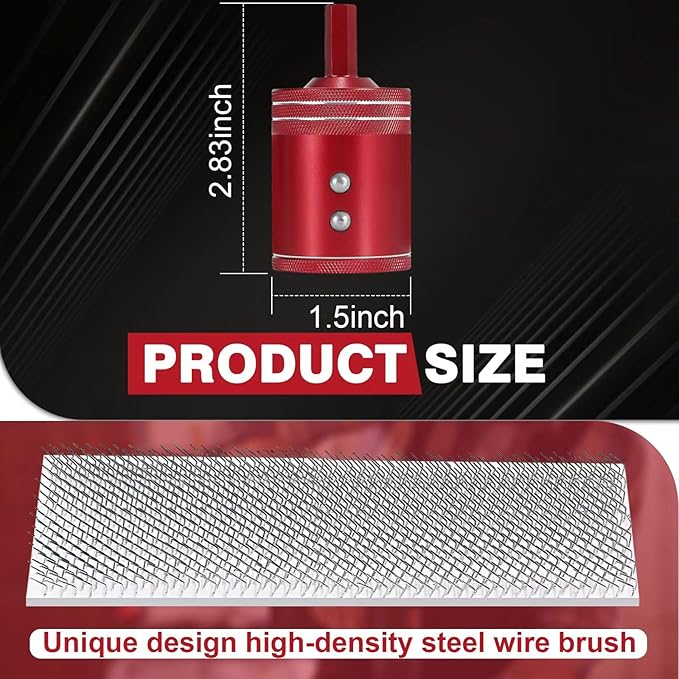 1/2" Metal Copper Pipe Cleaner,Copper Tube Pipe Cleaning Brush for Power Drill Copper Tube and Various Metal Tube Cleaner for Drill，Suitable for Professional Plumbers