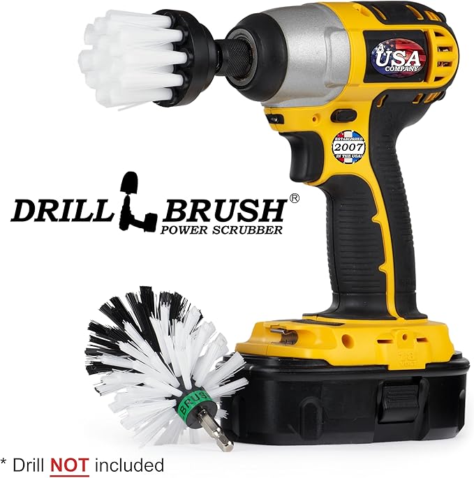 Motorcycle Cleaning Kit - Car Cleaning Supplies - Truck Scrubbing Accessories - Drill Brush Wheel Cleaner - Rim scrubbing Brush - Windshield Glass Cleaner - Dirt Bike Brush - Soft Wheel Cleaner Brush