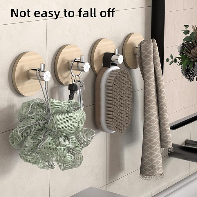 Kayqi 304 Stainless Steel Simple Multi-Function Hooks for Bedroom, Kitchen, Bathroom, Set of 6