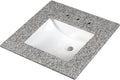 MSI Argento Grigio Vanity Top with Under Mount Rectangle Ceramic Sinks, Engineered Granite Stone, 4" CC Faucet Holes, 37"X22"