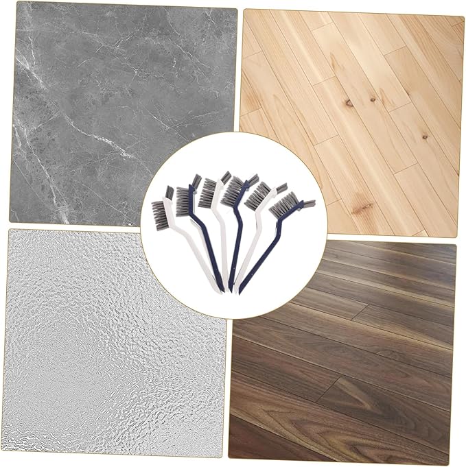6pcs Edge Brush Grout Removal Tool Cleaning Brush for Spaces Tile Floor