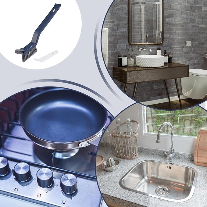 Crevice Cleaning Tool, Multi Purpose Grout, Brush Cleaner with Stiff Bristles, Bathroom Scrubber with Flexible Design, Cleaning Tools for Household Use, Kitchen Bathroom Vehicle Faucets
