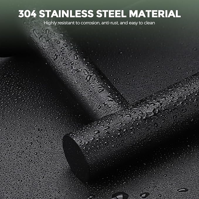 2 Pack Adhesive Toilet Roll Holder Stand - Matte Black SUS304 Stainless Steel, Rustproof Toilet Paper Holder No Drilling Tissue Holder for Kitchen Bathroom Wall Mount Bathroom Tissue Holder